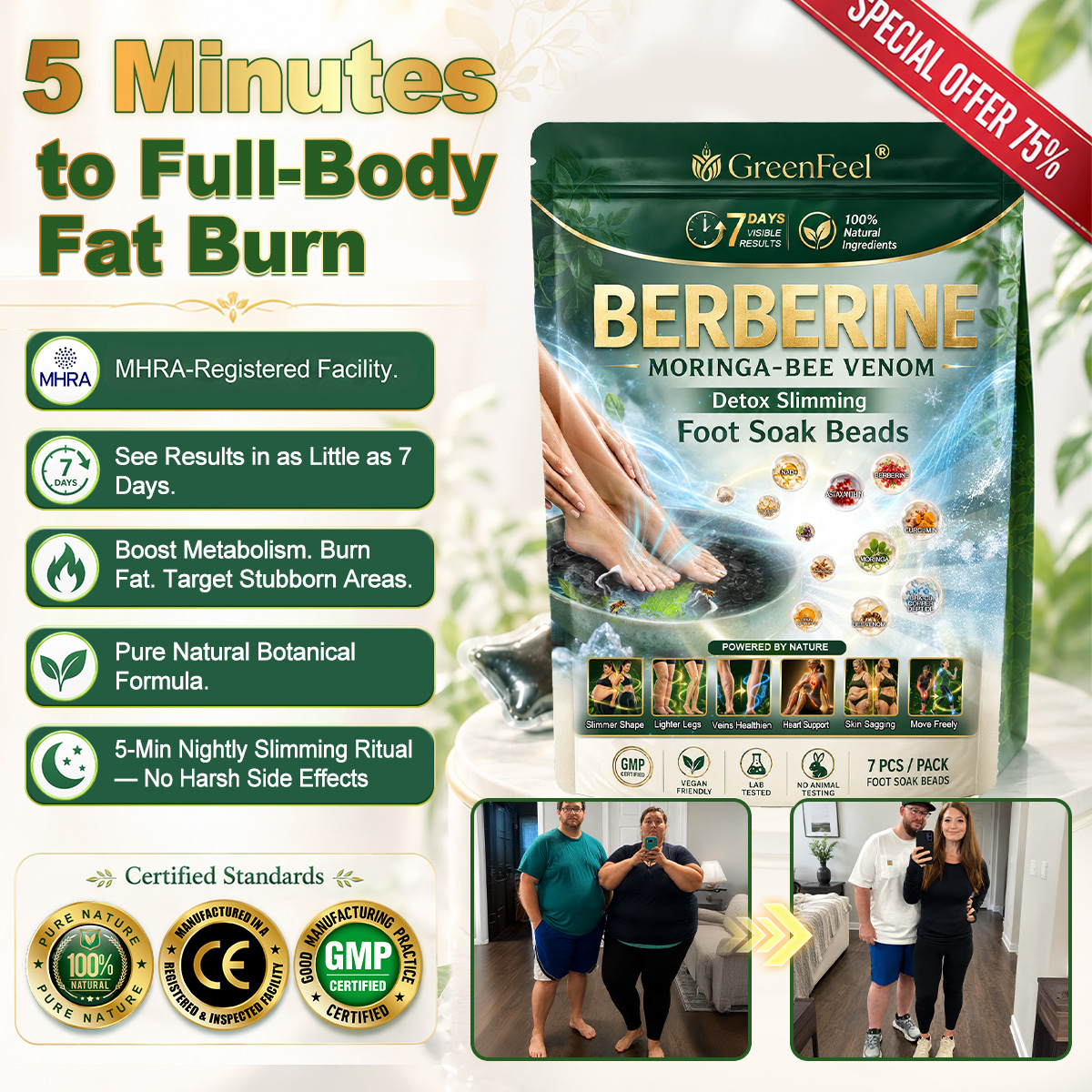 ☘️𝑮𝒓𝒆𝒆𝒏𝑭𝒆𝒆𝒍® 𝑩𝒆𝒓𝒃𝒆𝒓𝒊𝒏𝒆 𝑴𝒐𝒓𝒊𝒏𝒈𝒂- 𝑩𝒆𝒆 𝑽𝒆𝒏𝒐𝒎 𝑫𝒆𝒕𝒐𝒙 𝑺𝒍𝒊𝒎𝒎𝒊𝒏𝒈 𝑭𝒐𝒐𝒕 𝑺𝒐𝒂𝒌 𝑩𝒆𝒂𝒅 𝑺𝒖𝒑𝒑𝒐𝒓𝒕𝒔 𝑾𝒆𝒊𝒈𝒉𝒕 𝑴𝒂𝒏𝒂𝒈𝒆𝒎𝒆𝒏𝒕, 𝑳𝒚𝒎𝒑𝒉𝒂𝒕𝒊𝒄 𝑫𝒓𝒂𝒊𝒏𝒂𝒈𝒆, 𝑯𝒆𝒂𝒍𝒕𝒉𝒚 𝑪𝒊𝒓𝒄𝒖𝒍𝒂𝒕𝒊𝒐𝒏, 𝑭𝒆𝒎𝒊𝒏𝒊𝒏𝒆 𝑾𝒆𝒍𝒍𝒏𝒆𝒔𝒔 & 𝑭𝒊𝒓𝒎𝒆𝒓-𝑳𝒐𝒐𝒌𝒊𝒏𝒈 𝑺𝒌𝒊𝒏🔥
