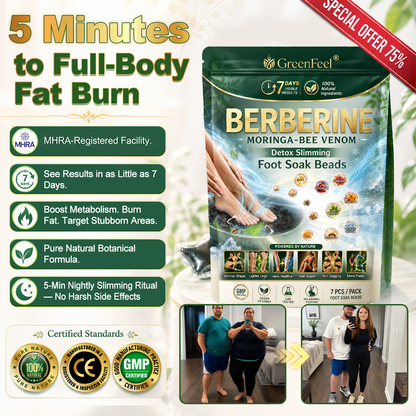 ☘️𝑮𝒓𝒆𝒆𝒏𝑭𝒆𝒆𝒍® 𝑩𝒆𝒓𝒃𝒆𝒓𝒊𝒏𝒆 𝑴𝒐𝒓𝒊𝒏𝒈𝒂- 𝑩𝒆𝒆 𝑽𝒆𝒏𝒐𝒎 𝑫𝒆𝒕𝒐𝒙 𝑺𝒍𝒊𝒎𝒎𝒊𝒏𝒈 𝑭𝒐𝒐𝒕 𝑺𝒐𝒂𝒌 𝑩𝒆𝒂𝒅 𝑺𝒖𝒑𝒑𝒐𝒓𝒕𝒔 𝑾𝒆𝒊𝒈𝒉𝒕 𝑴𝒂𝒏𝒂𝒈𝒆𝒎𝒆𝒏𝒕, 𝑳𝒚𝒎𝒑𝒉𝒂𝒕𝒊𝒄 𝑫𝒓𝒂𝒊𝒏𝒂𝒈𝒆, 𝑯𝒆𝒂𝒍𝒕𝒉𝒚 𝑪𝒊𝒓𝒄𝒖𝒍𝒂𝒕𝒊𝒐𝒏, 𝑭𝒆𝒎𝒊𝒏𝒊𝒏𝒆 𝑾𝒆𝒍𝒍𝒏𝒆𝒔𝒔 & 𝑭𝒊𝒓𝒎𝒆𝒓-𝑳𝒐𝒐𝒌𝒊𝒏𝒈 𝑺𝒌𝒊𝒏🔥