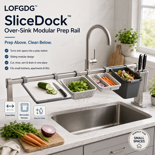LOFGDG™ SliceDock™ Over-Sink Modular Prep Rail
