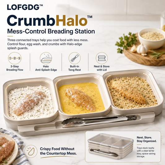 LOFGDG™ CrumbHalo™ Mess-Control Breading Station